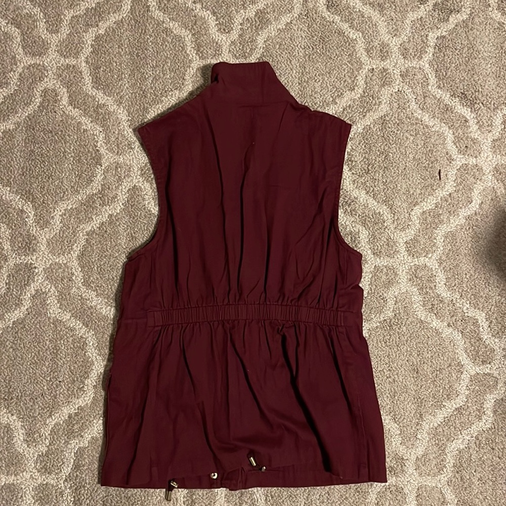Maroon Cargo Vest, Size M